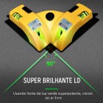 Medidor de Ângulo Reto a Laser HOLDA H3805 – Nível Eletrônico 90° com Duplo Laser e Bolha Integrada