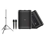 Caixa De Som X48M Imenso/studio 2 Mic + Suporte Tripé Preto